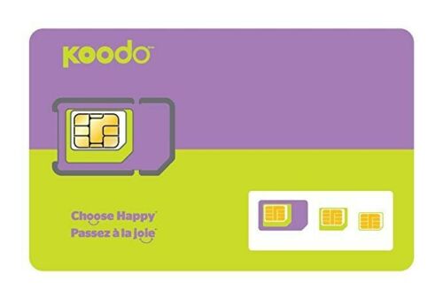 Carte Multi SIM prépayée Koodo Mobile CANADA 4G LTE Carte Multi SIM prépayée Koodo Mobile CANADA 4G LTE